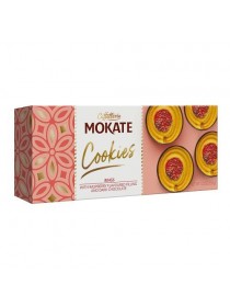 Печенье сдобное песочное Mokate (Кольца в темном шоколаде с малиновой начинкой) 150 гр